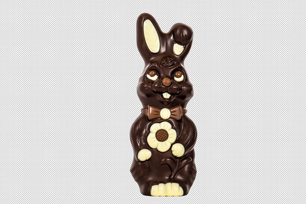 Chocolate Easter bunny isolated PNG