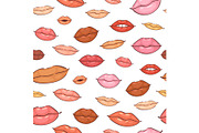 Lips seamless pattern hot love