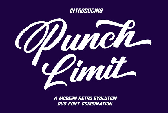 Punch Limit - Font Duo in Script Fonts - product preview 11