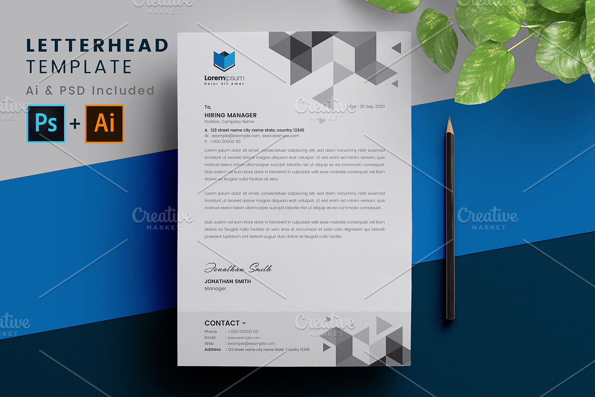 Clean Letterhead in Stationery Templates - product preview 8