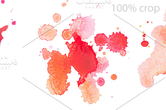 Watercolor blood blots. Big Set in Illustrations - product preview 2
