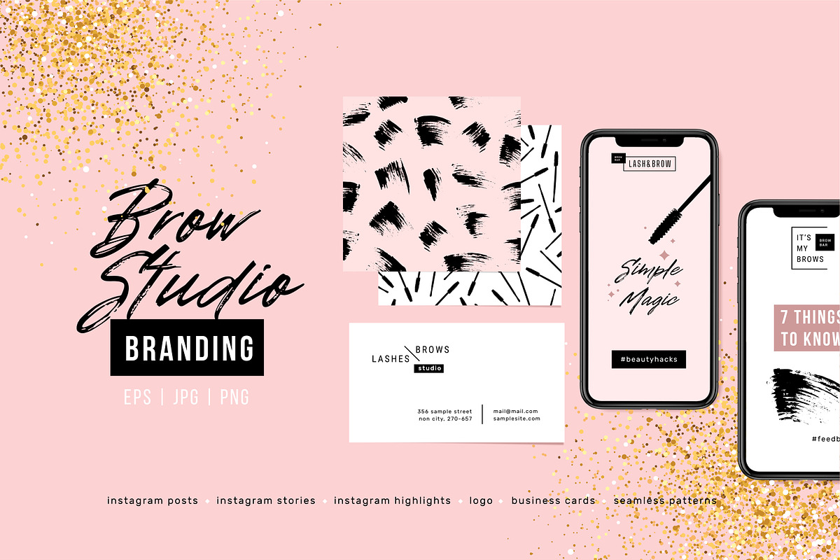 Brow studio branding collection in Instagram Templates - product preview 8