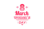Womens Day Eight March Inscription