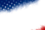 USA or american flag watercolor