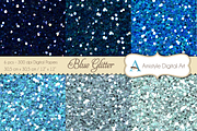 Glitter Blue-Digital Papers