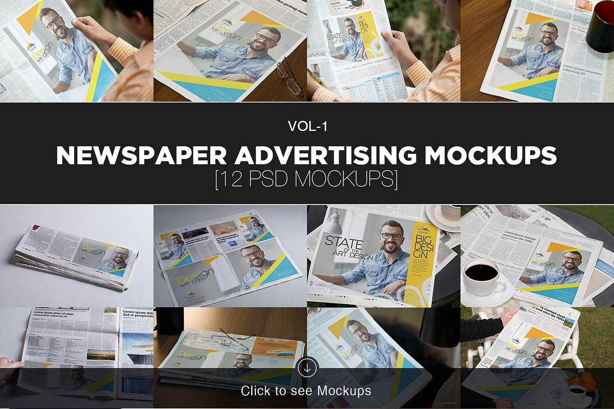 Newspaper Advert. Mockups Bundle in Mockup Templates - product preview 8