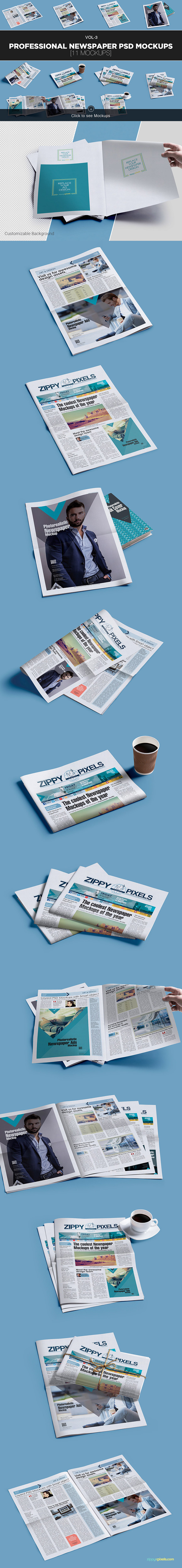 Newspaper Advert. Mockups Bundle in Mockup Templates - product preview 2