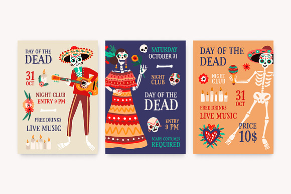 Day of the dead bundle in Illustrations - product preview 3