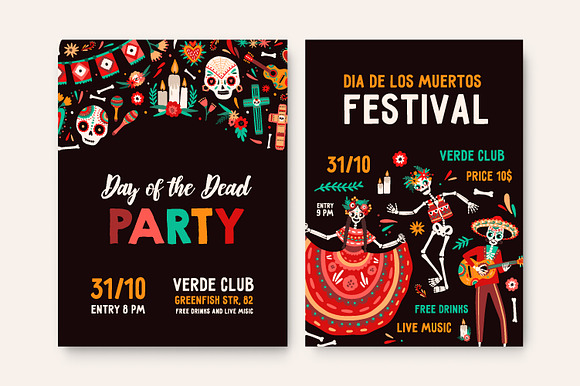 Day of the dead bundle in Illustrations - product preview 4