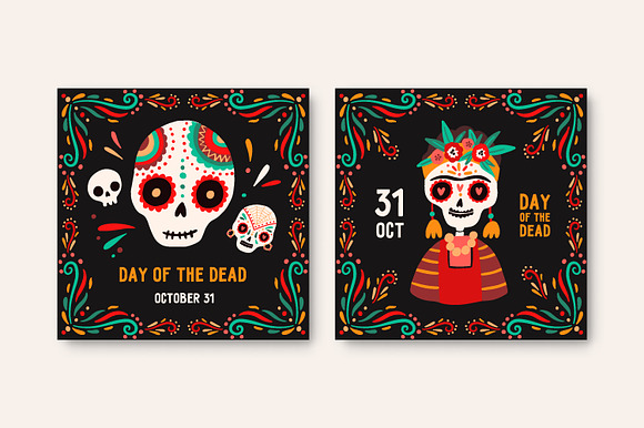 Day of the dead bundle in Illustrations - product preview 6