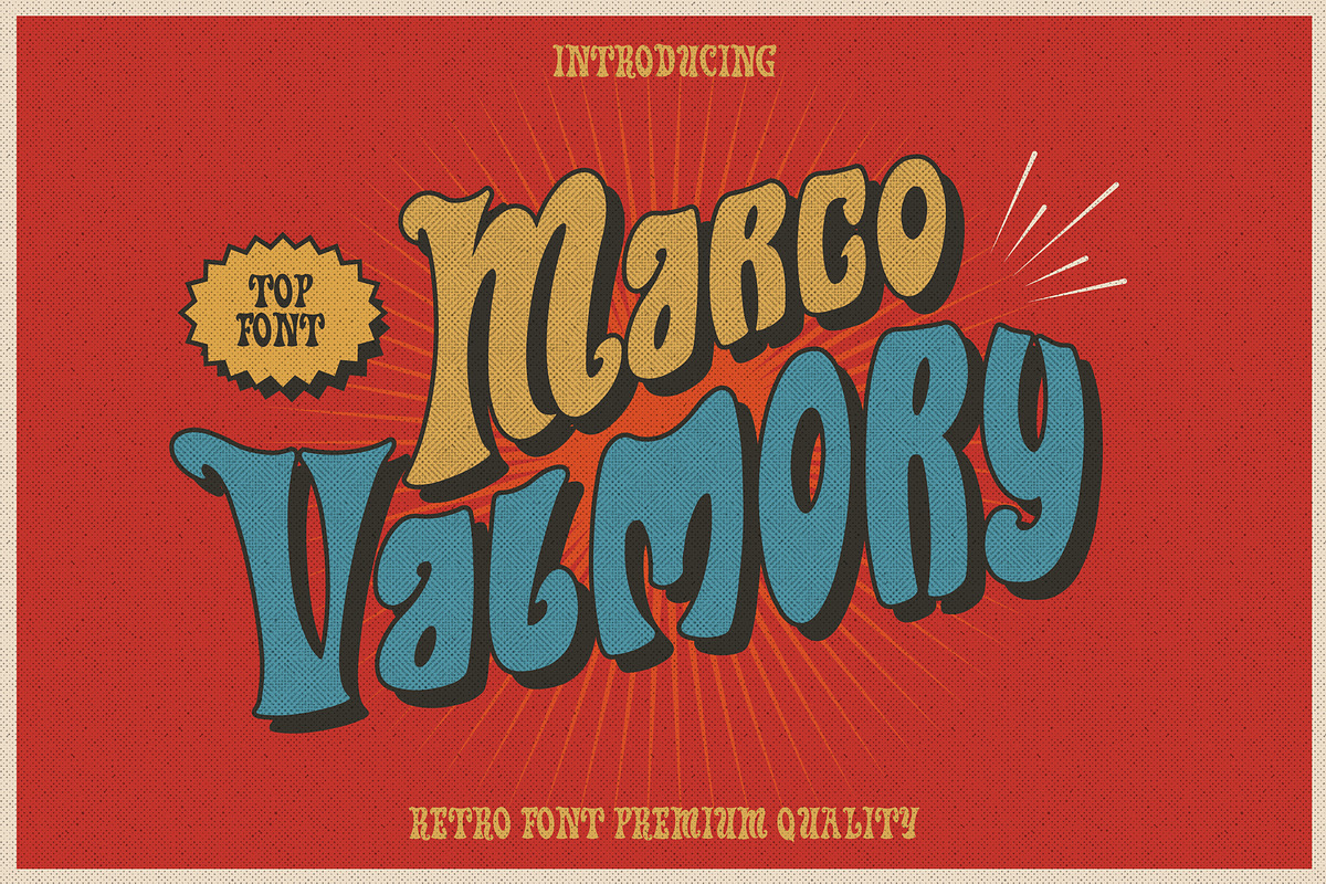 Marco Valmory - Fun Retro Funk Type in Display Fonts - product preview 8