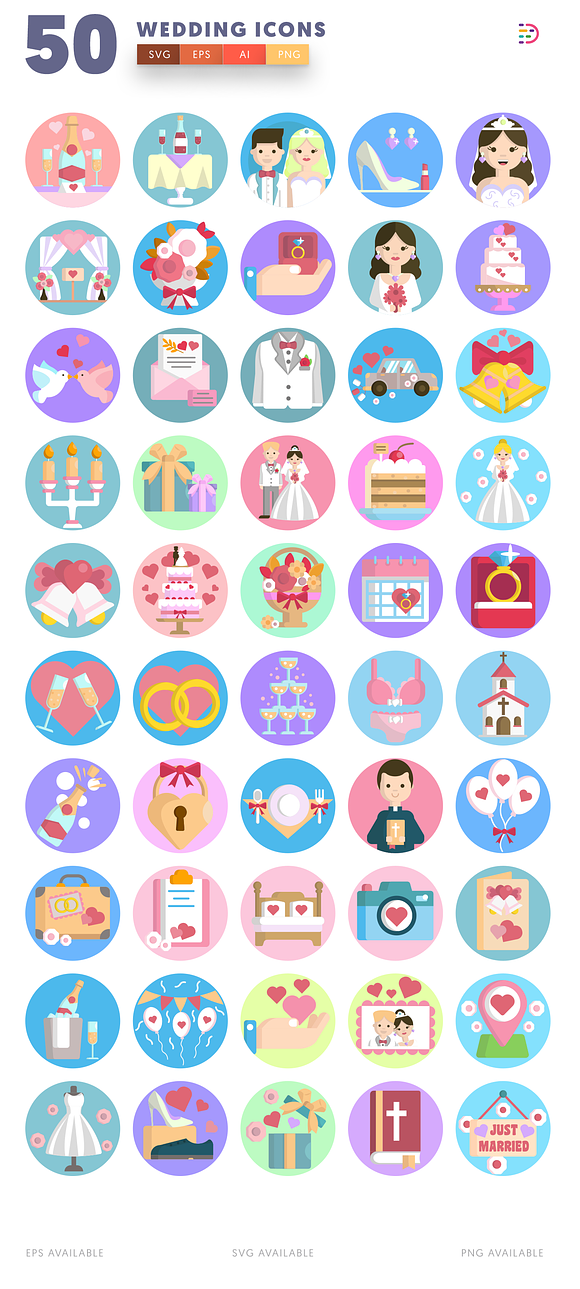 Wedding Icons in Icons - product preview 1