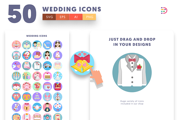 Wedding Icons in Icons - product preview 5