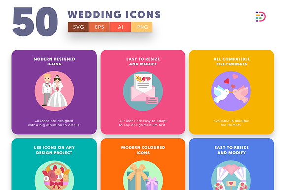Wedding Icons in Icons - product preview 6
