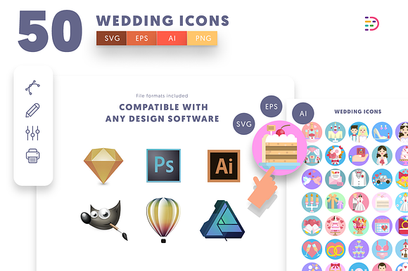 Wedding Icons in Icons - product preview 8