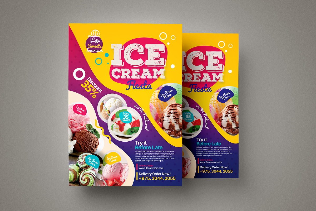 Ice Cream Flyer Template in Flyer Templates - product preview 8