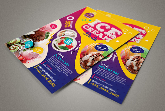 Ice Cream Flyer Template in Flyer Templates - product preview 1