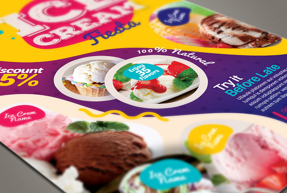 Ice Cream Flyer Template in Flyer Templates - product preview 2