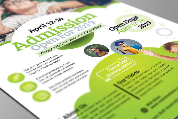Kids School Admission Flyer in Flyer Templates - product preview 2