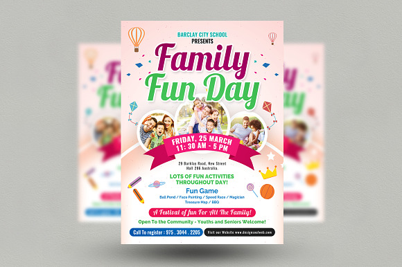 Family Fun Day Flyers in Flyer Templates - product preview 1