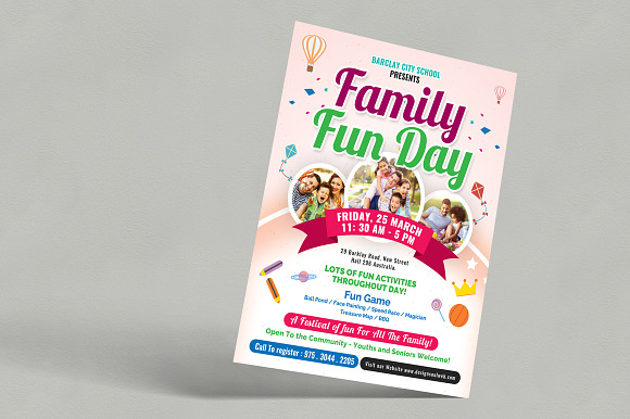 Family Fun Day Flyers in Flyer Templates - product preview 2