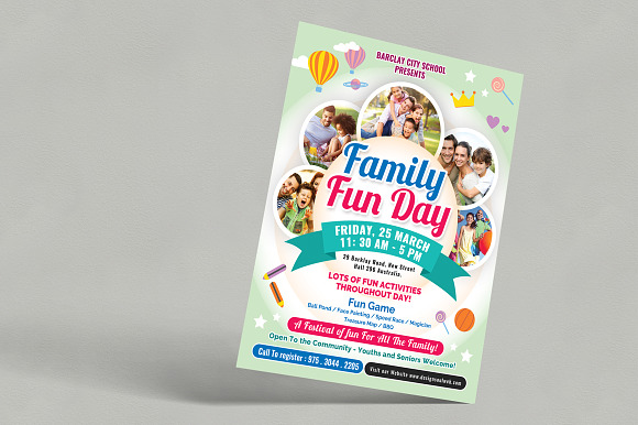 Family Fun Day Flyers in Flyer Templates - product preview 3