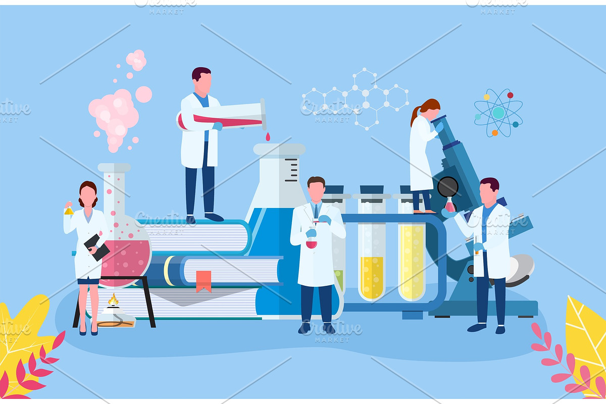 Medical laboratory research with in Illustrations - product preview 8