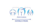 Abdominoplasty concept icon
