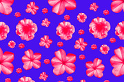 Vibrant Floral Collage Seamless Patt