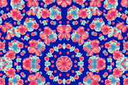 Vibrant Radial Floral Collage Seamle