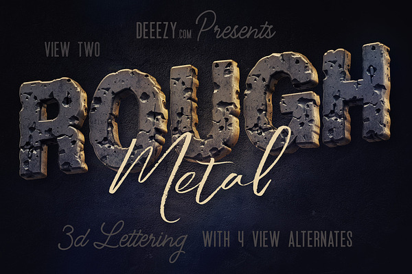 Rough Metal - 3D Lettering