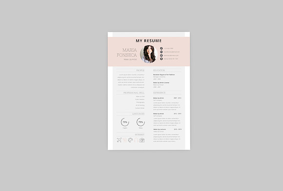Make Up Artist Resume Designer in Resume Templates - product preview 2