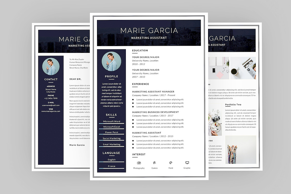 Marketing Assistant Resume Designer in Resume Templates - product preview 8