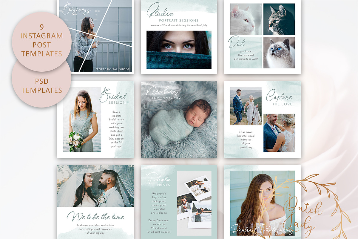 PSD Instagram Post Template Set #4 in Instagram Templates - product preview 8