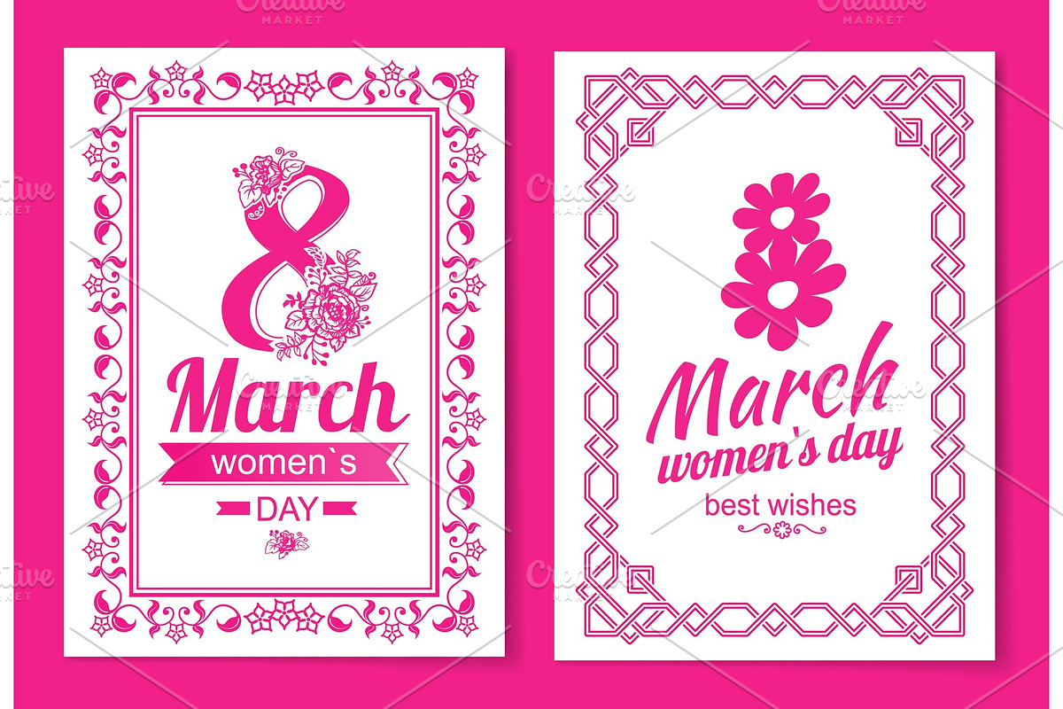 Womens Day Postcard with Big Sign in Illustrations - product preview 8