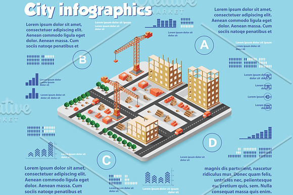 Isometric set infographics in Illustrations - product preview 1