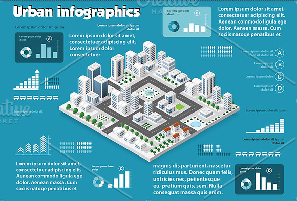 Isometric set infographics in Illustrations - product preview 4