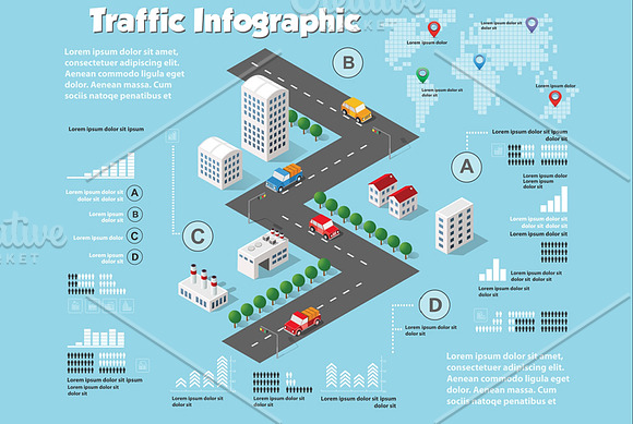 Isometric set infographics in Illustrations - product preview 7