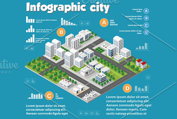 Isometric set infographics in Illustrations - product preview 8