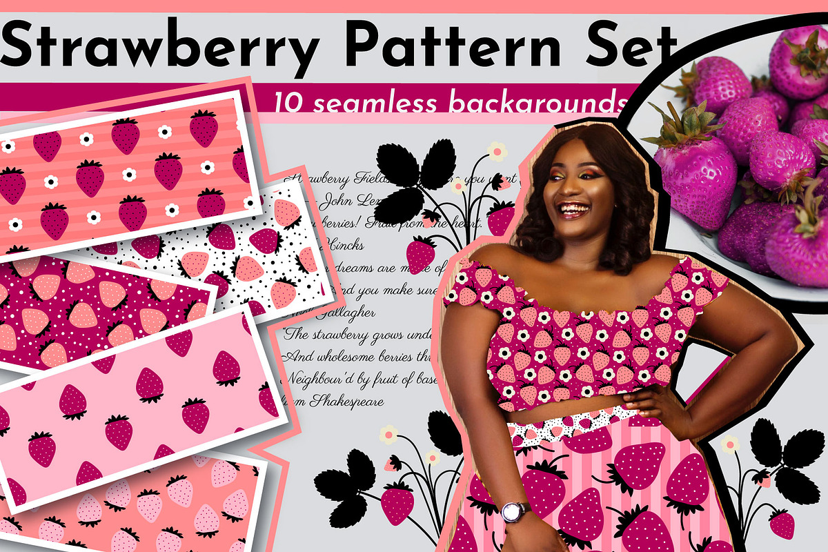 Softy Ripe Strawberry Patterns in Patterns - product preview 8
