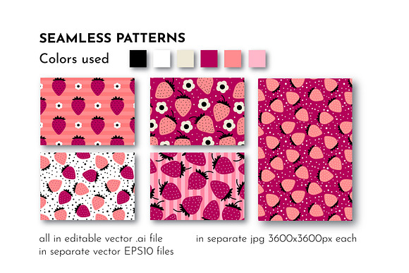 Softy Ripe Strawberry Patterns in Patterns - product preview 1