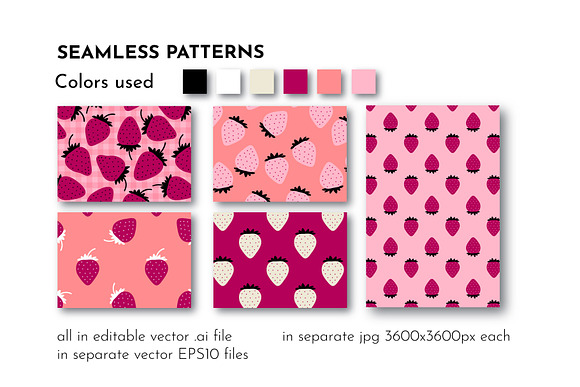 Softy Ripe Strawberry Patterns in Patterns - product preview 2