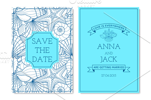Set of wedding invitation cards in Wedding Templates - product preview 1