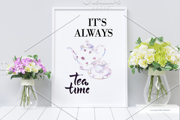 Watercolor vector tea & beverages-6 in Illustrations - product preview 5