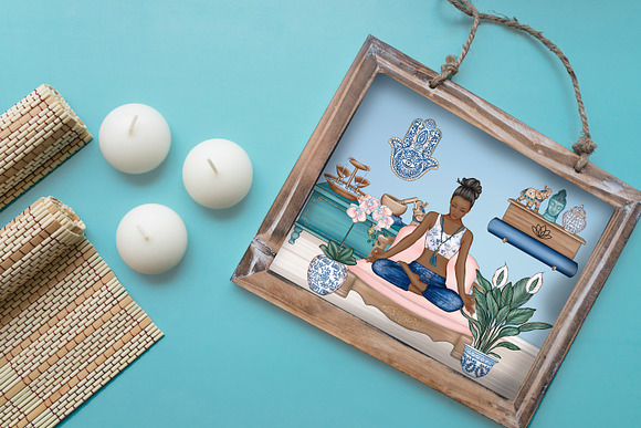 Tranquil - Yoga home clipart in Illustrations - product preview 4