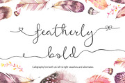 Featherly Bold - wedding swash font