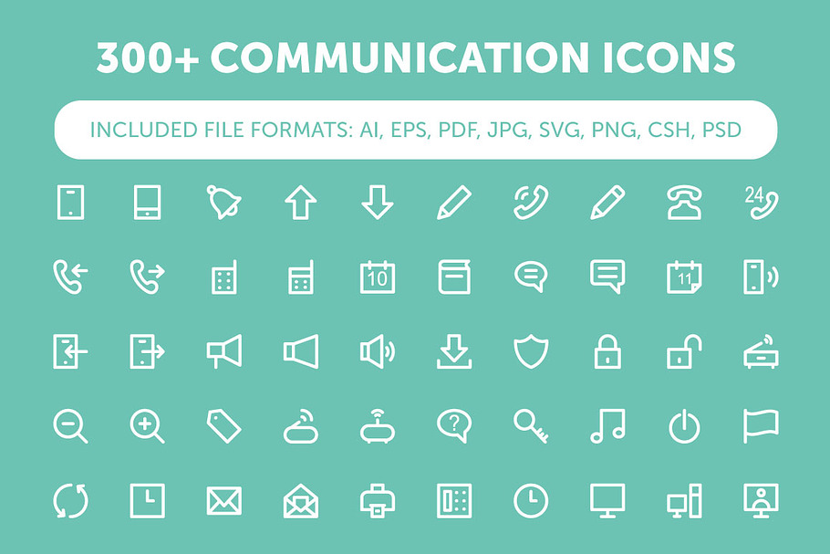 300+ Communication Icons Set