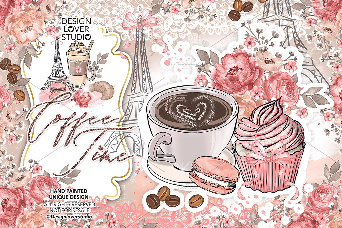Coffee time design in Illustrations - product preview 8