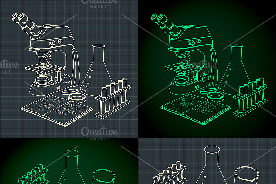 Laboratory Equipment Set in Illustrations - product preview 8