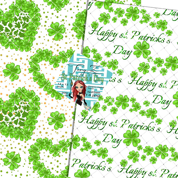 St. Patrick`s day Irish Hearts in Patterns - product preview 7